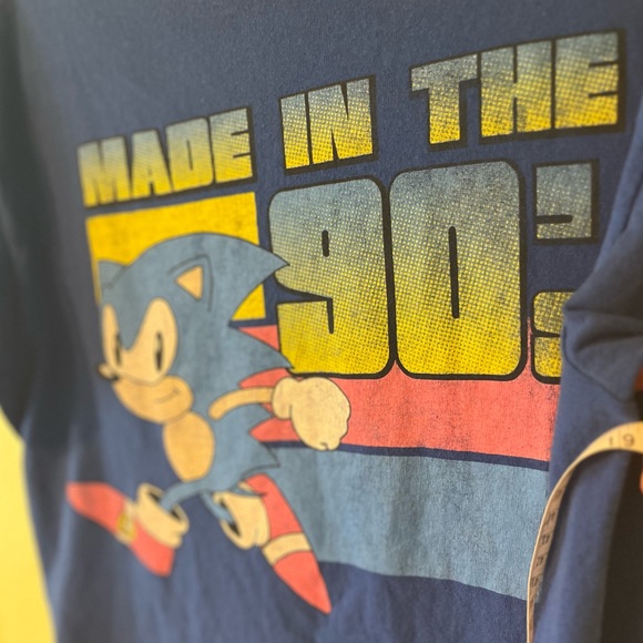 Sonic The Hedgehog Made in the 90's Sega Genesis Graphic Print T-Shirt. M. - Picture 5 of 11